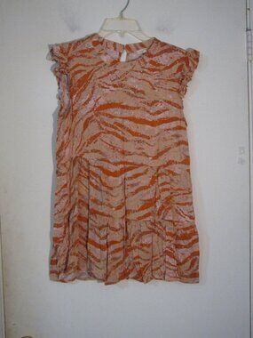 Mysteree Tunic Style Blouse Small Orange Purple Tie Dye